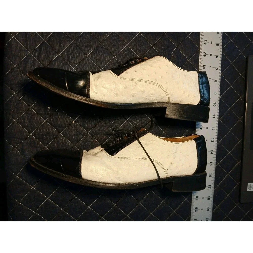 Stacy Adams Vintage Black And White Dress Shoes , Size 11m